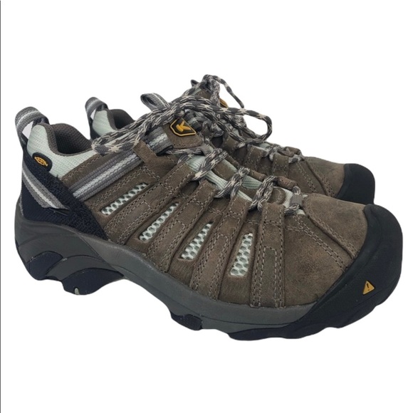 Keen Shoes - KEEN 1008823 Utility Flint Low Leather Steel Toe Work Shoe Women's Size: 6.5